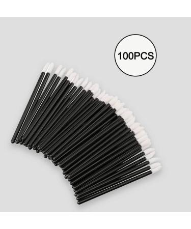 100 disposable lip brushes lip brush disposable lip brush applicator lip brush perfect makeup kit black - Buy Online on GoSupps.com