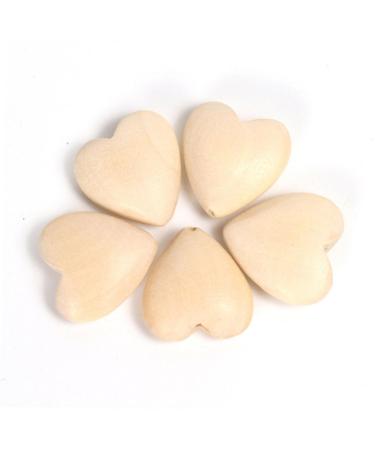 Ibasenice 250 Pcs Peach Herz Wooden Heart Beads & Spacer Pearls for DIY Jewelry Accessories - Unfinished Heart-Shaped Beads for Bracelets - Buy Online on GoSupps.com