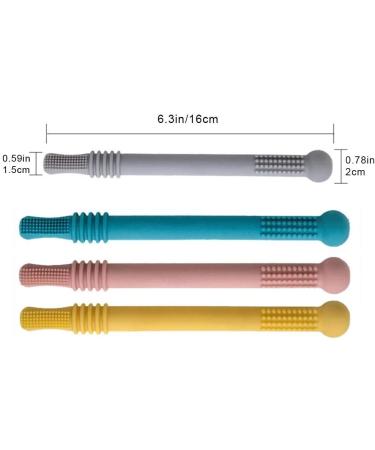 4 High Bite Ring Tubes & Sensory Cubes for Teething Babies | Safe & Soft Textures for Infants | Molar Rods for 0+ Months - Buy Online on GoSupps.com