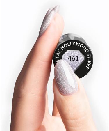 SEMILAC 461 Hollywood Silver Nail UV Gel Polish | Long Lasting and Easy to Apply | Soak off UV/Led | Perfect for Home and Professional Manicure and Pedicure 7 ml - Buy Online on GoSupps.com