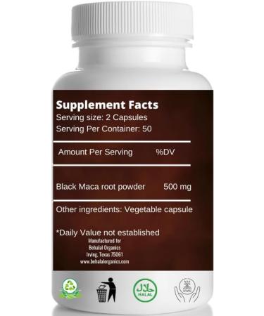 Behalal Organics Black Maca Root Quick Release Capsules - Buy Online on GoSupps.com