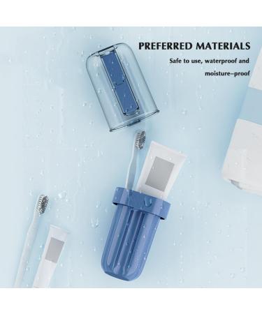 Generic Travel Toothbrush Case Holder Durable No Leaking Organizer for Home Bathroom School Business Trip Color Box Set Blue - Buy Online on GoSupps.com