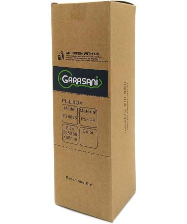 GARASANI Weekly Pill Organizer - 4 Compartments per Box 7 Boxes for Easy Medication Storage | International Shipping Available - Buy Online on GoSupps.com