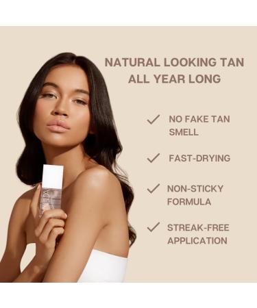 Nuda Face Tan Water - Lightweight Clear Self Tan Mist | Cruelty-Free Face Tanner with Natural Ingredients - Buildable Spray Tan Solution (75 mL) - Buy Online on GoSupps.com