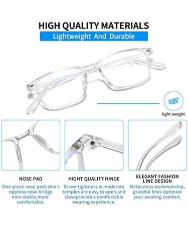 Buy Suertree Blue Light Filter Distance Glasses - Lightweight Myopia Glasses for Men & Women | Clear -6.0 Diopter Fashion Eyewear - Buy Online on GoSupps.com