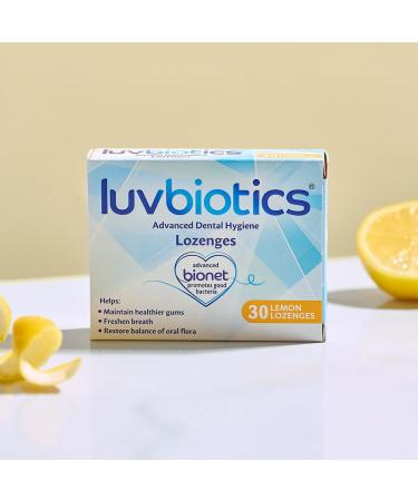 Luvbiotics Advanced Dental Hygiene Probiotics Lemon Lozenges - 30 Count - Improve Oral Health & Freshen Breath - Buy Online on GoSupps.com