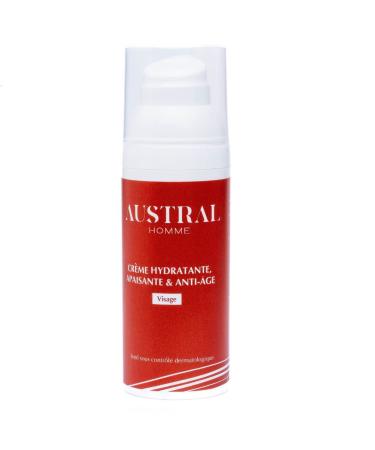 AUSTRAL Homme - Moisturizing Soothing & Anti-aging Cream - Complete Organic Anti-aging Facial Care for Men - Wrinkle Reduction - High Nutritive Power - Made in France - 50 ml
