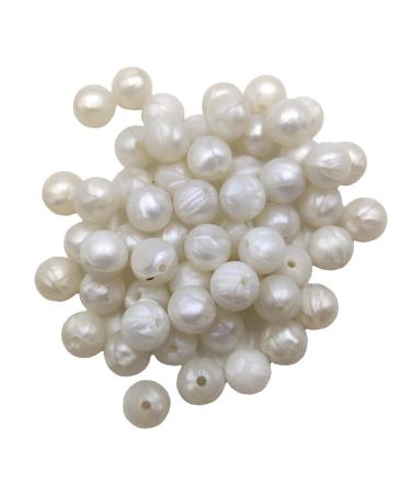 50pcs Pearl White Color Silicone Round Beads Sensory 15mm Silicone Pearl Bead Bulk Mom Necklace DIY Jewelry Making Decoration