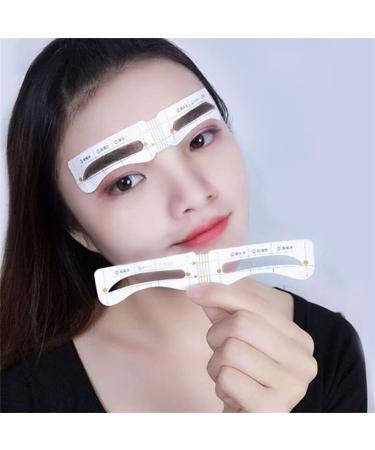 InfantLY Bright Lazy Quick Eyebrow Stickers Eyebrow Card Template Eyebrow Aids Guide Tattoos Makeup Tools Adjustable