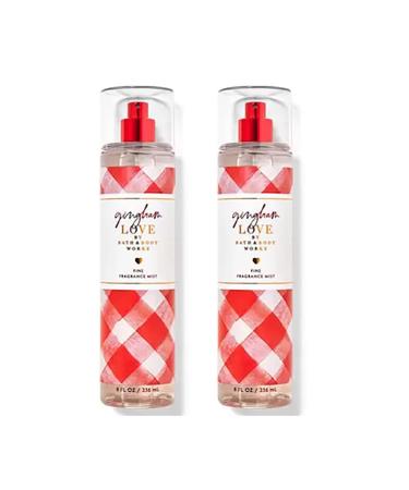 Bath and Body Works Gingham Love Fine Fragrance Body Mist Gift Set - Value Pack Lot of 2 (Gingham Love)