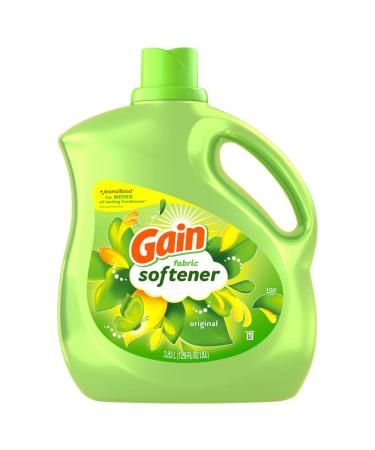 Gain Laundry Fabric Softener Liquid, Original, 129 Fl Oz 150 Loads