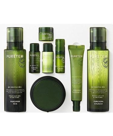 Puretem Purevera Facial Skin Care 3 Items Set (100% Organic Aloe Vera) by Kwailnara