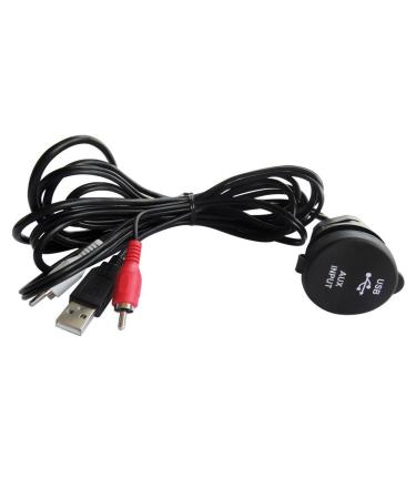 Hydro by DS18 Waterproof USB & 3.5mm AUX Input Extension for Marine, Off-Road, & Extreme Conditions USB/AUX Extension