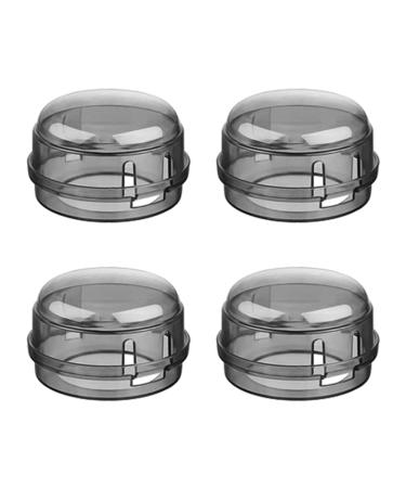 DOITOOL 4 Pcs Stove Knob Covers Baby Safety Gas Stove Knob Cover Protection Locks Oven Gas Safety Guards Switch Cap for Child Proofing Kitchen Black