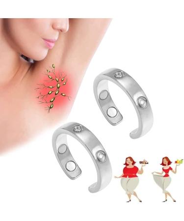 Artocct Lymphatic Drainage Magnet Ring - 2PC Adjustable Weight Loss & Blood Sugar Controller - Unisex Open Finger Design - Buy Online on GoSupps.com