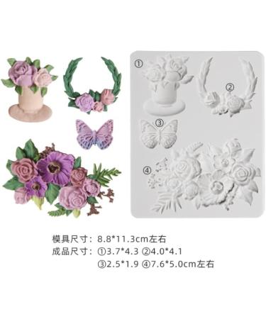 Bouquet Butterfly Silicone Fondant Mold for Cake Decorating and Crafting (0017HHGJ) - Buy Online on GoSupps.com
