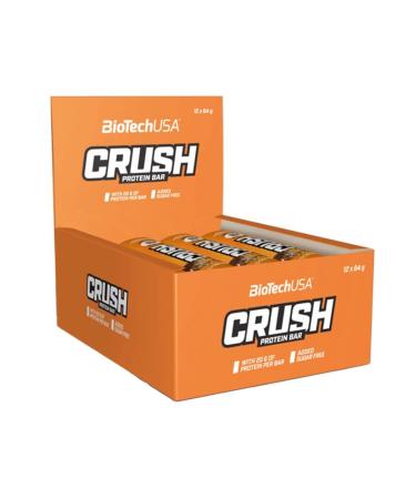 BioTechUSA Crush Bar No Sugar Added Multi-Layer Bar with 20 Grams of Protein 12 * 64 g Chocolate-Peanut Butter