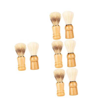 Minkissy 8 STK Bartbrush shaving shaving accessories shaving brushes and bowl goatee beard template for men hairdresser shaving brushes roof cream clinic brush cleaning brushes travel nylon wool