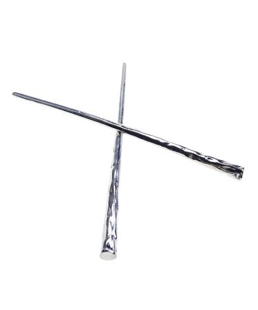 YILE Set of 2 Hair Sticks Chinese Hairpin Metal Hair Accessories for Women - Silver 4.5 Inch (Pack of 2) - Buy Online on GoSupps.com