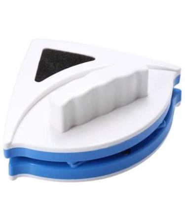 Window Double Side Glass Wiper Cleaner Surface Useful Safe Glass Scraper (Blue)