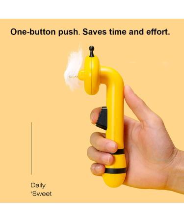 Annalovic Pet Grooming Brush - Deshedding Tool for Cats and Dogs - Medium Yellow - Buy Online on GoSupps.com