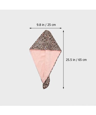 Beaupretty 1pc Bathroom Long Dry Hat Microfiber Makeup Short Quick Layer Absorbent Household Water Drying Double Wrap Curly Cap Wrapping Leopard Hair Turban Bath Headband Spa Fleece - Buy Online on GoSupps.com