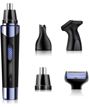 Ear and Nose Hair Trimmer Clipper for Men Women 4 in 1 USB Rechargeable Professional Electric Eyebrow and Facial Hair Trimmer with Waterproof Head Double-Edge Stainless Steel Blade