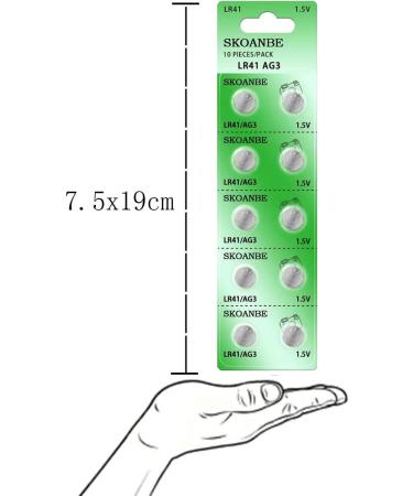 SKOANBE 40PCS AG3 LR41 392 384 192 1.5V Button Coin Cell Battery - Long-Lasting Power for Electronics | International Shipping - Buy Online on GoSupps.com