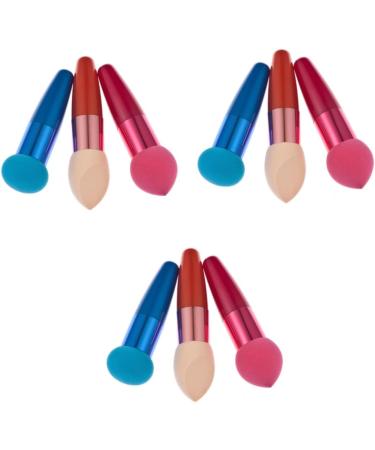 Set of 9 make-up eye make-up make-up brush tools cream foundation brush contour brush sponges pumpkin cosmetic brush sponge travel - Buy Online on GoSupps.com