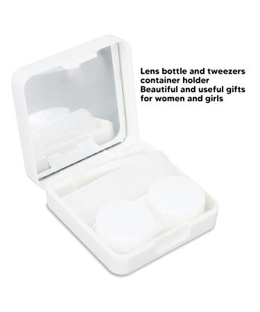 HEITIGN Cute Cartoon Heart Contact Lens Case 5-in-1 Travel Kit with Mirror & Tools - Perfect for Girls & Women - Buy Online on GoSupps.com