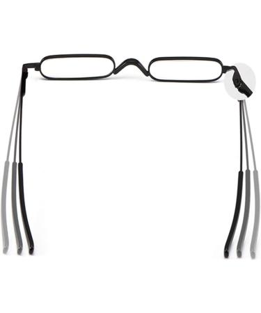 KoKoBin Mini Slim Reading Glasses +1.0 | Spring Hinge Metal Visual Aid for Men & Women | Includes Case - Black - Buy Online on GoSupps.com