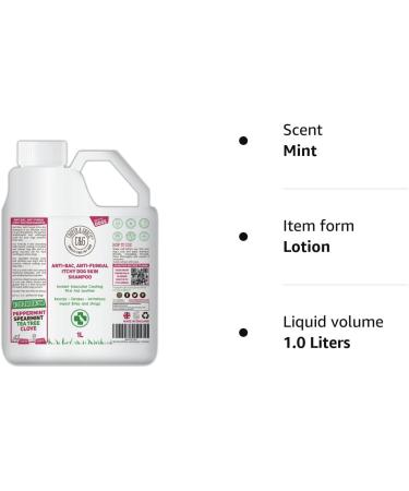 Dog Shampoo For Itchy Skin Antibacterial And Antifungal | Natural Medicated Low Lather Safe Formula | Fast Absorbing and Skin Cooling First Aid | Great For Cuts Grazes Skin Irritation - Buy Online on GoSupps.com