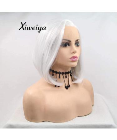 Xiweiya Short Blonde Bob Wig - Lace Front Synthetic Wig for Women | Heat-Resistant Fiber | 35.6 cm - Buy Online on GoSupps.com