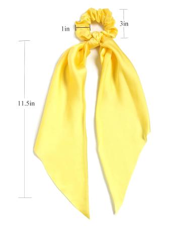 Satin Hair Scarf Scrunchies 16pcs Pack - Solid Color Bow Hair Bobbles for Women - Buy Online on GoSupps.com