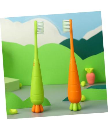 Buy Healvian 12 STK Soft Carrot Toothbrushes for Children - Bulk Travel Manual Toothbrushes for Kids & Pets | International Shipping Available - Buy Online on GoSupps.com