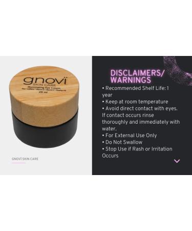 gnov Illuminating Eye Cream: Anti-Puffiness & Dark Circle Remover (20ml) - Buy Online on GoSupps.com