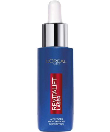 L'Or al Paris Revitalift Laser Anti-Wrinkle Night Serum with Pure Retinol Vitamin A Nourishing Oil & Hyaluronic Acid 30 ml - Buy Online on GoSupps.com