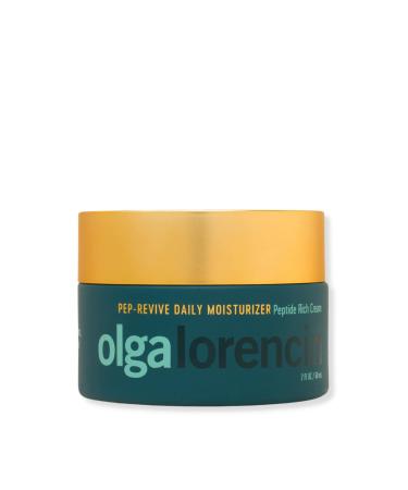 Olga Lorencin Pep-Revive Daily Moisturizer - Peptide Powered Face Cream for Dull Dry Skin - With Squalene & Avocado Oil to Smooth & Plump Skin - Firming Face Moisturizer - 2 fl oz