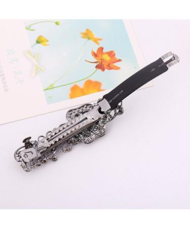 IPINK Gray Metal Flower French Clip Barrette - Stylish Hair Accessory - Buy Online on GoSupps.com