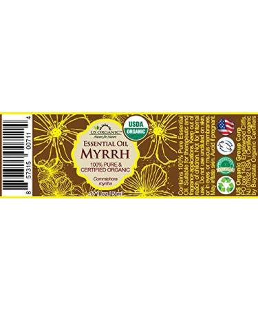 USDA Organic Myrrh & Frankincense Essential Oil Combo Pack - 100% Pure 5 ml - Sourced from Horn of Africa - Topical & Diffuser Use - Buy Online on GoSupps.com