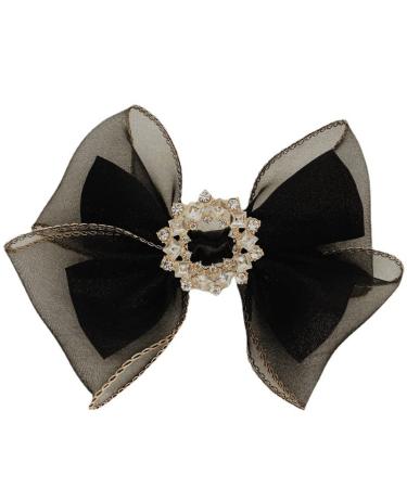 CCelia's 5.5 Inch Big Hair Bows Hair Clips Hair Barrettes Hair Accessories (Black)