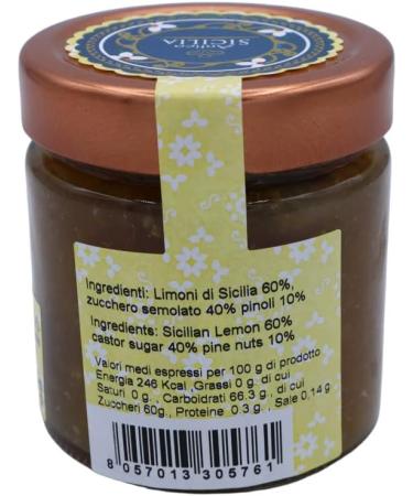 ANCIENT SICILIA Sicilian lemon and pine nuts jam 210g - Buy Online on GoSupps.com