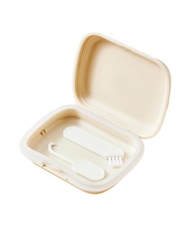 Tainrunse Denture Travel Case Backpack Storage Box Safe and Washable Eco-Friendly for Home Office Milk White