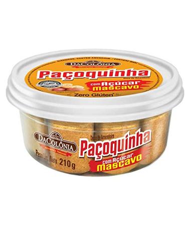 Peanut bar with brown sugar from Brazil, pack 210g - Paçoca Rolha com Açucar Mascavo, DACOLONIA 210g