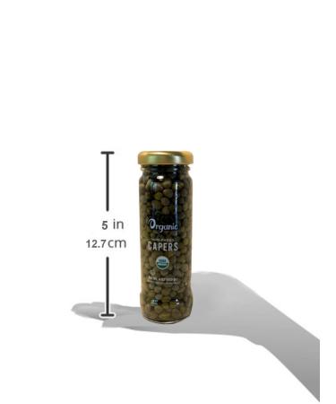 Organic Non-Pareil Capers in Sea Salt - 4oz (1 Pack) | USDA Organic, Vegan, Non-GMO - Buy Online on GoSupps.com