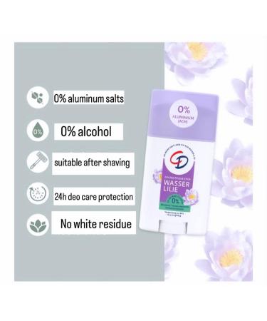 CD Deodorant Care Stick Water Lily Without Alcohol Dyes and Aluminium Salts Vegan. 40 ml /1 35 Oz (Pack of 1) - Buy Online on GoSupps.com