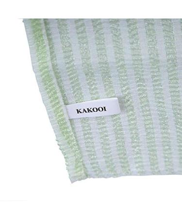 KAKOOI Long Exfoliating Nylon Bath Cloth/Towel Set - 35 inches, 2PCS, Blue & Stripes - Magic Shower Washcloth for Body | Gentle & Rough Scrubbing | Exfoliate & Cleanse Skin Efficiently - Buy Online on GoSupps.com