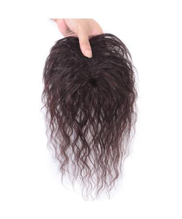 10 Human Hair Topper - 8x12cm Rose Base Curly Clip-in Hairpiece for Women - Black Hairpieces to Cover Thin Hair - Buy Online on GoSupps.com