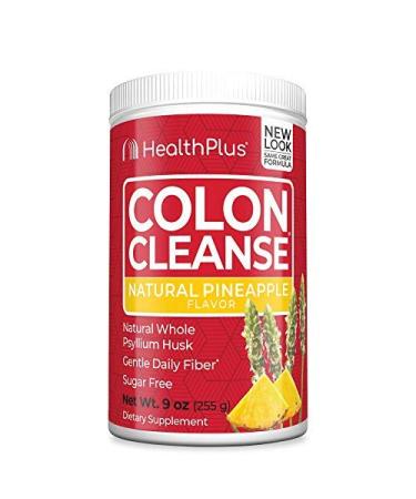 Health Plus Colon Cleanse - Natural Daily Fiber - No Artifical Flavors, Natural Sweetener, Gluten Free, Detox, Heart Healthy, Pineapple Flavor (9 Ounces, 36 Servings)