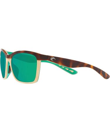 Costa Del Mar Women's Anaa Sunglasses Retro Tortoise/Cream/Green Mirrored Polarized-580p - Buy Online on GoSupps.com